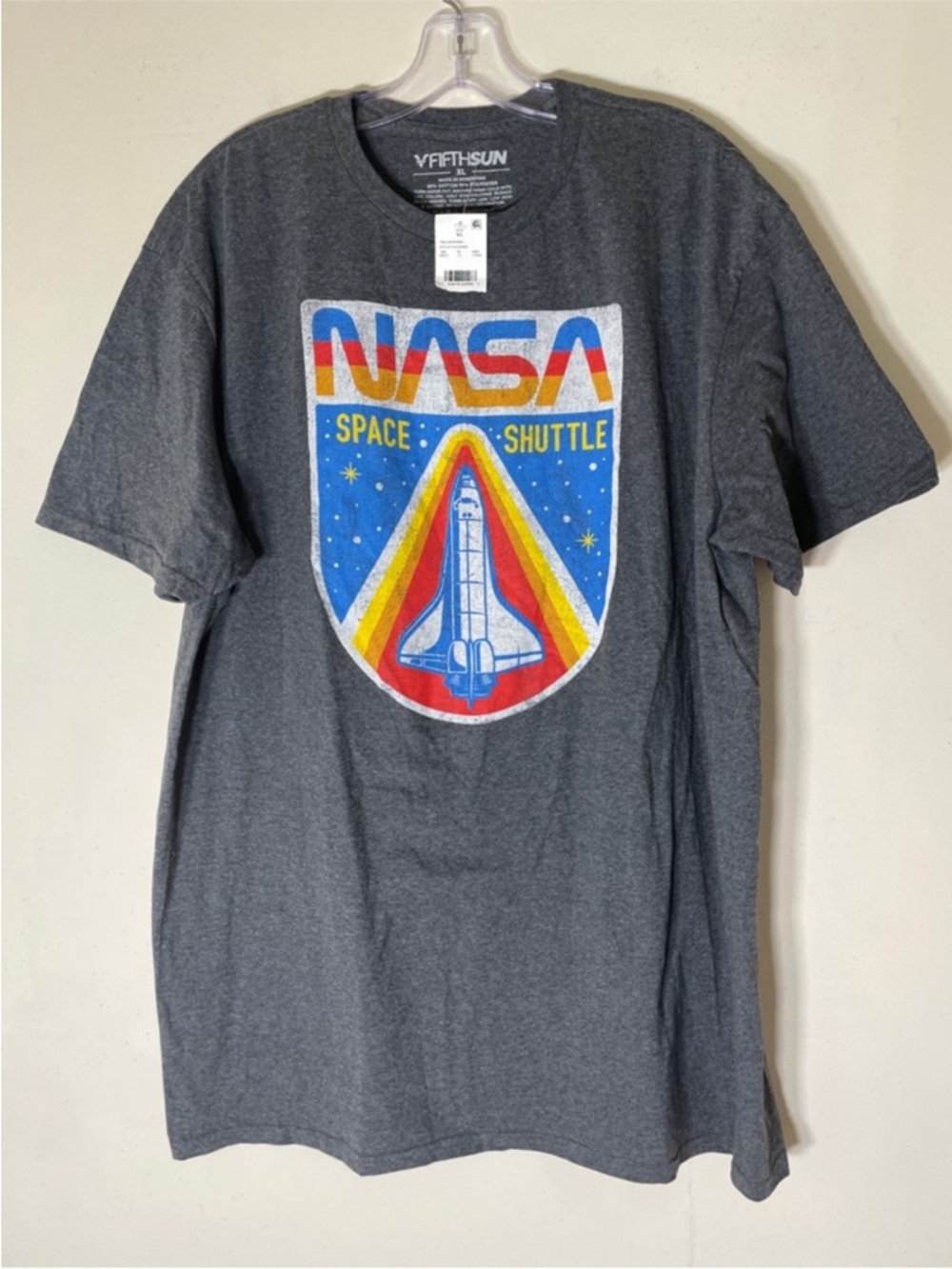 Fifth Sun NASA SPACE SHUTTLE Charcoal Heather Graphic Tee. Men’s XL. NWT.